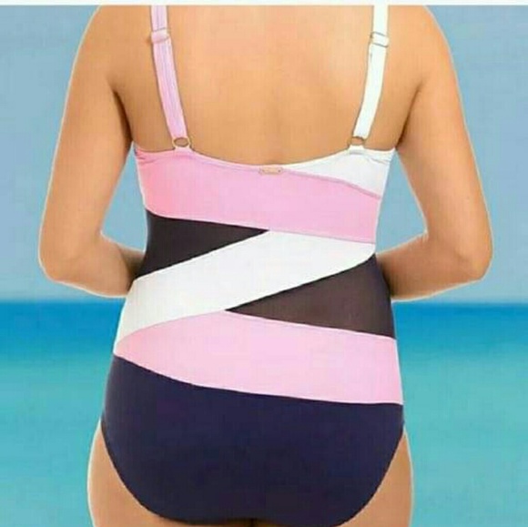 BLACK AND white SHEER monikini swimsuit - Picture 2 of 2